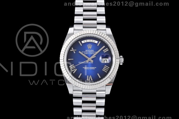 DayDate 40 228239 QF 1:1 Best Edition Blue Ombre R...