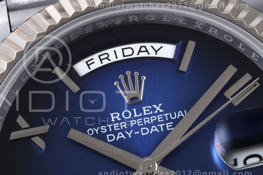 DayDate 40 228239 QF 1:1 Best Edition Blue Ombre Roman Dial on President Bracelet JH3255 Free Sprung V9