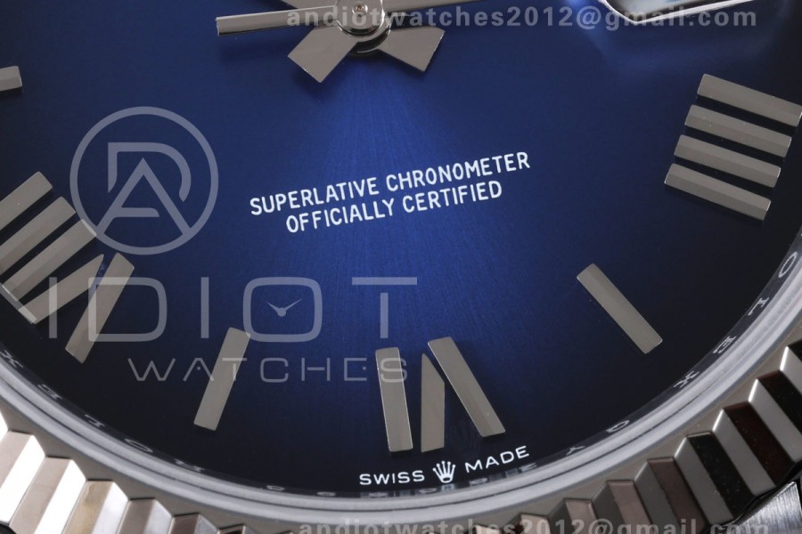 DayDate 40 228239 QF 1:1 Best Edition Blue Ombre Roman Dial on President Bracelet JH3255 Free Sprung V9