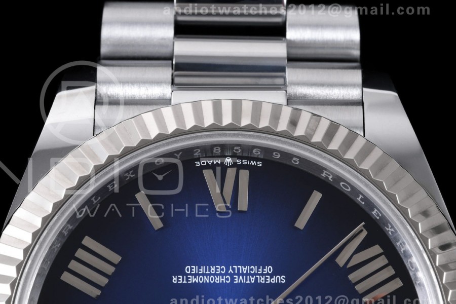 DayDate 40 228239 QF 1:1 Best Edition Blue Ombre Roman Dial on President Bracelet JH3255 Free Sprung V9