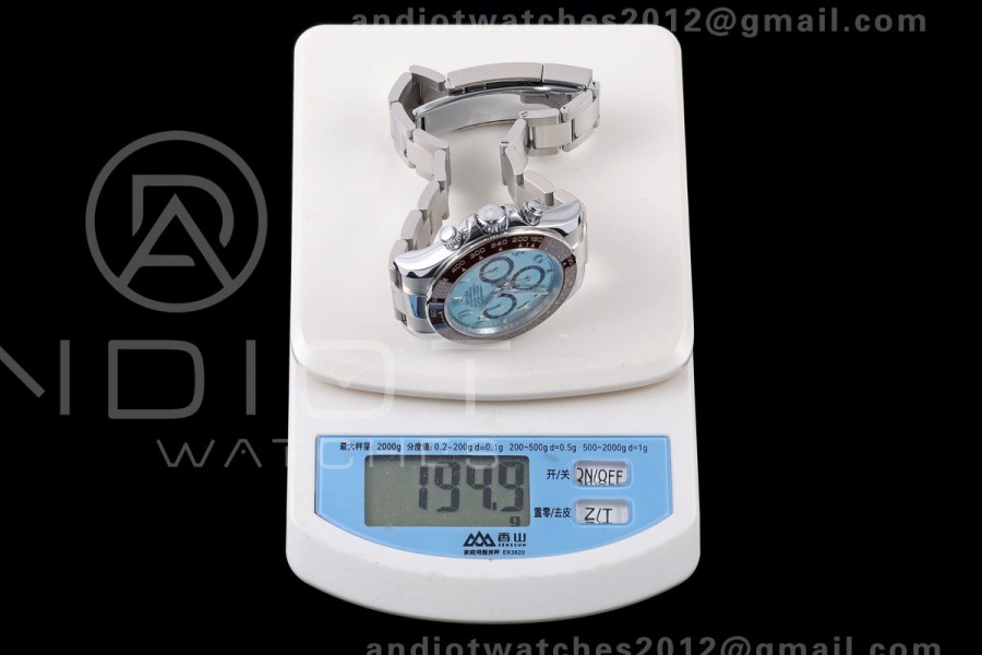 Daytona 126506 QF 1:1 Best Edition Ice Blue Arabic Dial on SS Bracelet JH4131 Free Sprung  (Weighted) 193g