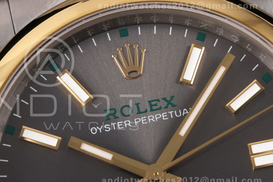 Oyster Perpetual 41 134303 QF 1:1 Best Edition Gray Dial on SS Bracelet JH3230