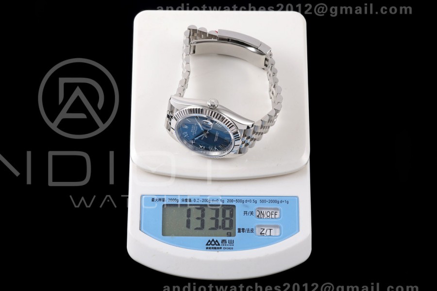 DateJust 41 126334 904L SS RGF 1:1 Best Edition 2026 Blue Roman on Jubilee Bracelet DD3235