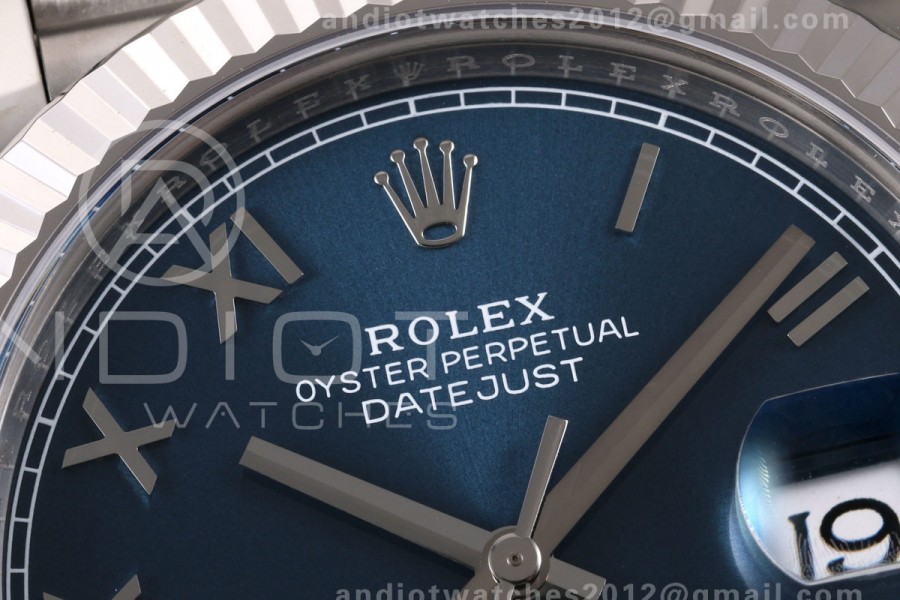 DateJust 41 126334 904L SS RGF 1:1 Best Edition 2026 Blue Roman on Jubilee Bracelet DD3235
