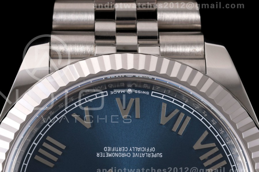 DateJust 41 126334 904L SS RGF 1:1 Best Edition 2026 Blue Roman on Jubilee Bracelet DD3235