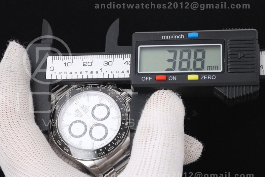 Daytona 126500 VSF 1:1 Best Edition 904L Steel White Dial on SS Braclet DD4131 Free Sprung