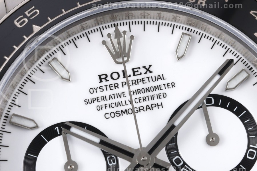 Daytona 126500 VSF 1:1 Best Edition 904L Steel White Dial on SS Braclet DD4131 Free Sprung