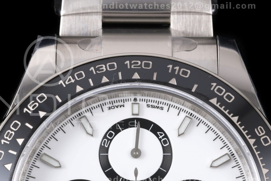 Daytona 126500 VSF 1:1 Best Edition 904L Steel White Dial on SS Braclet DD4131 Free Sprung