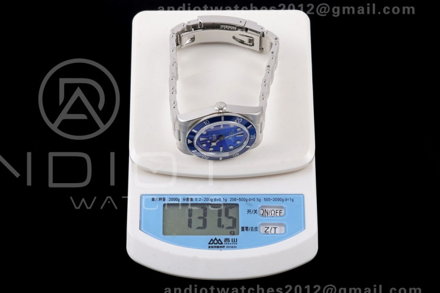 Heritage Black Bay M79000N 37mm SS ZF 1:1 Best Edition Blue Dial Blue Bezel on SS Bracelet A2824 