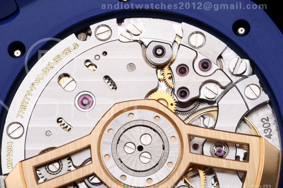 Royal Oak 41mm 15500 Blue Ceramic ZF Blue Dial on Blue Ceramic Bracelet SA4302 Super Clone (Free Sprung)