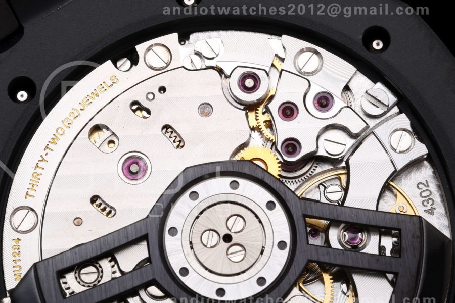 Royal Oak 41mm 15500 Black Ceramic ZF Black Dial on Black Ceramic Bracelet SA4302 Super Clone (Free Sprung)