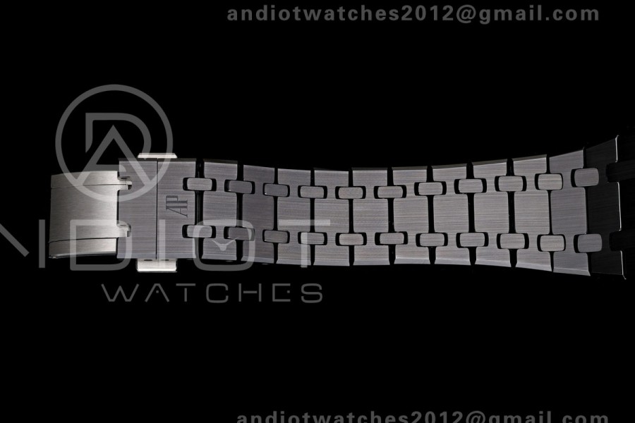 Royal Oak 41mm 15500 Black Ceramic ZF Black Dial on Black Ceramic Bracelet SA4302 Super Clone (Free Sprung)
