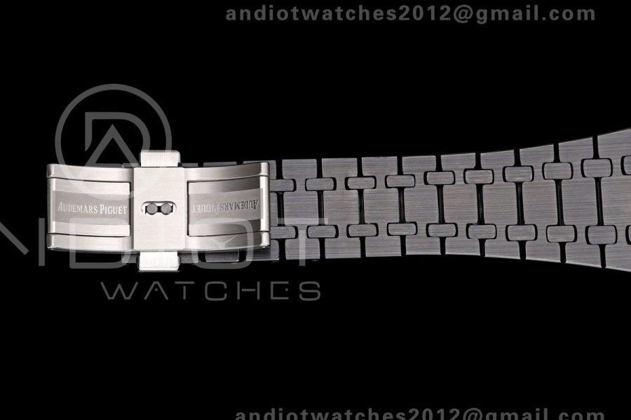 Royal Oak 41mm 15500 Black Ceramic ZF Black Dial on Black Ceramic Bracelet SA4302 Super Clone (Free Sprung)