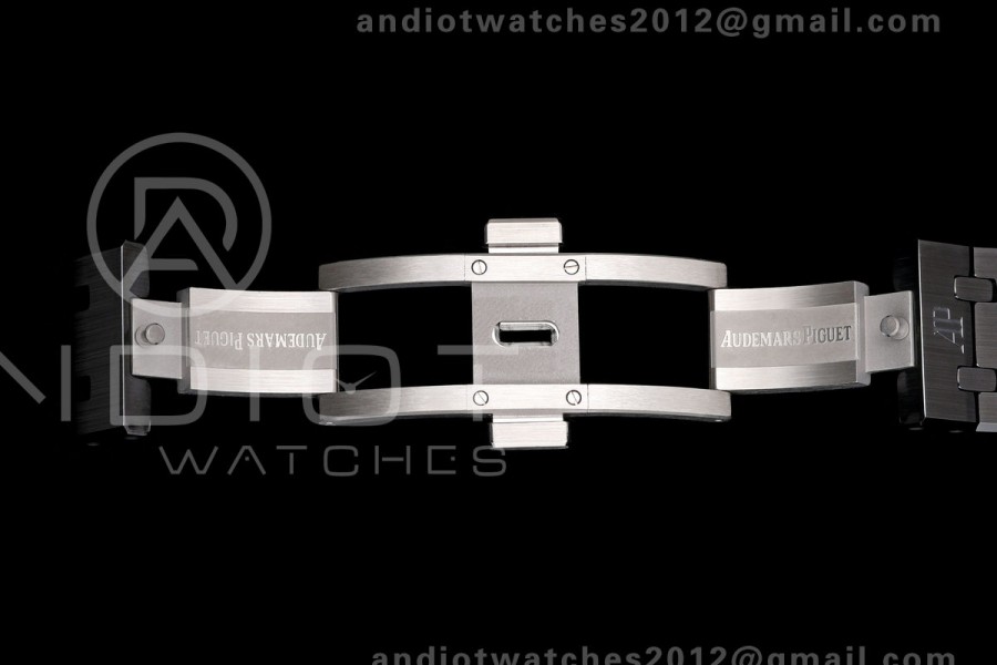 Royal Oak 41mm 15500 Black Ceramic ZF Black Dial on Black Ceramic Bracelet SA4302 Super Clone (Free Sprung)