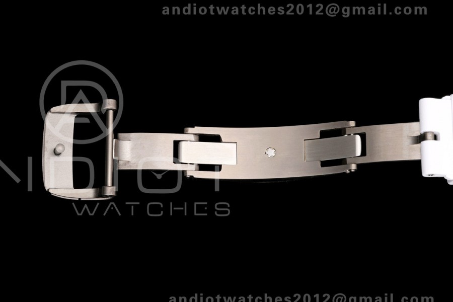 Mille Studio RM055 White Ceramic 1:1 Best Edition Skeleton Dial on White Rubber Strap RMUL2 Super Clone