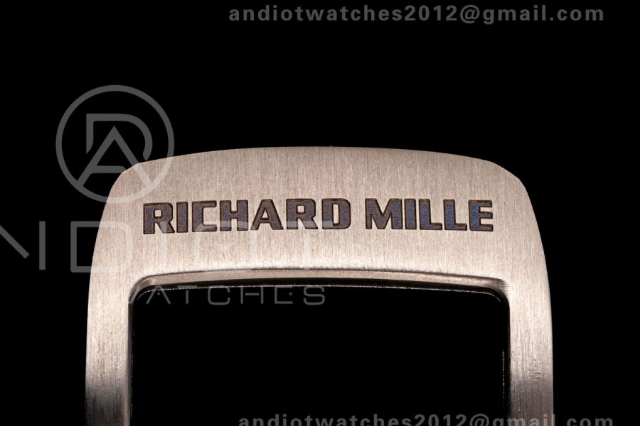 Mille Studio RM055 White Ceramic 1:1 Best Edition Blue Dial on Blue Rubber Strap RMUL2 Super Clone