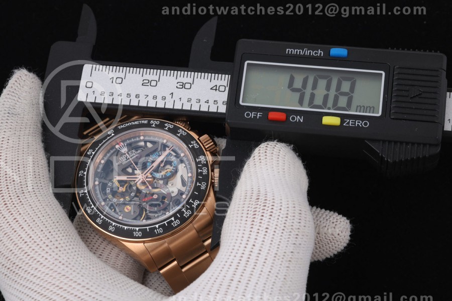 Daytona Skeleton RG SONIC Best Edition Carbon Bezel Skeleton Dial on RG Bracelet SA4130