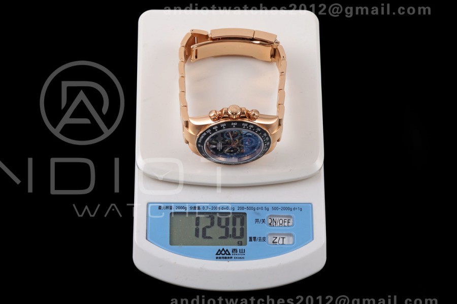 Daytona Skeleton RG SONIC Best Edition Carbon Bezel Skeleton Dial on RG Bracelet SA4130