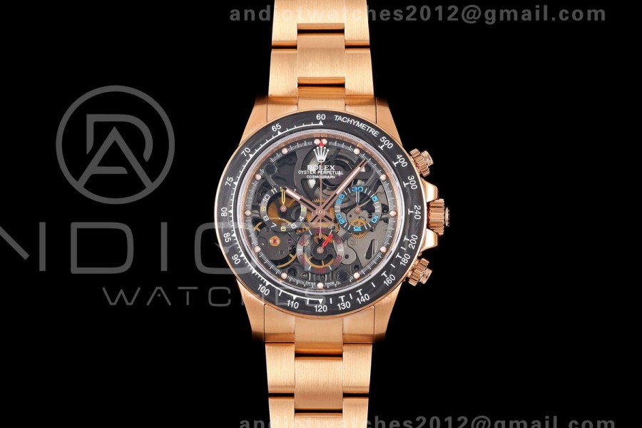 Daytona Skeleton RG SONIC Best Edition Carbon Bezel Skeleton Dial on RG Bracelet SA4130