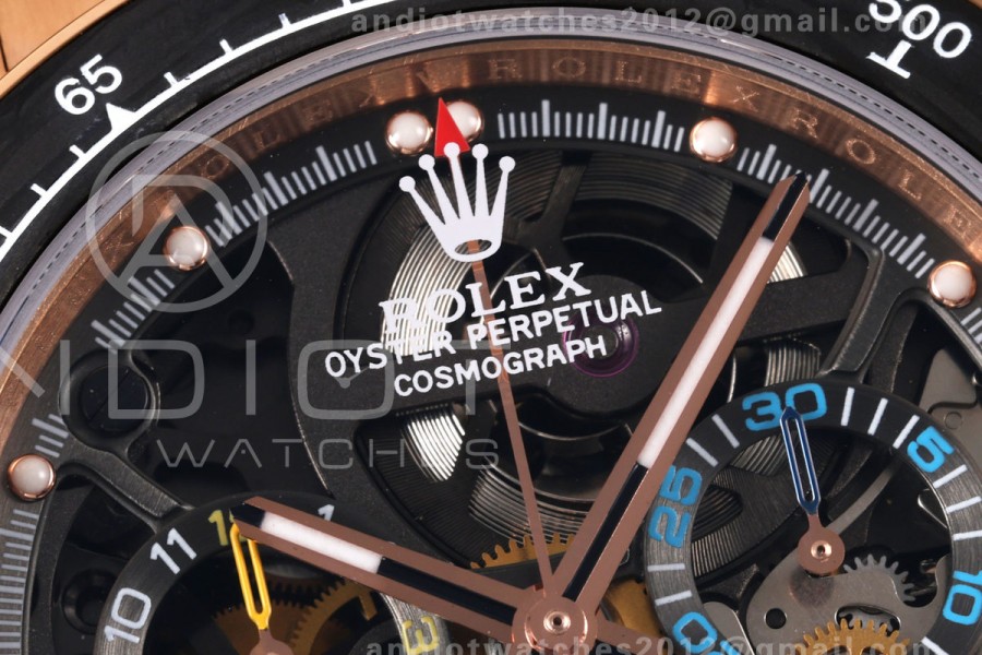 Daytona Skeleton RG SONIC Best Edition Carbon Bezel Skeleton Dial on RG Bracelet SA4130