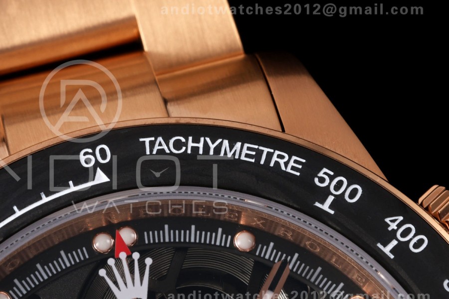 Daytona Skeleton RG SONIC Best Edition Carbon Bezel Skeleton Dial on RG Bracelet SA4130