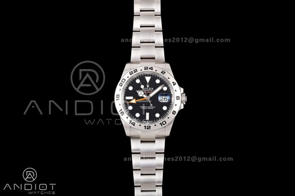Explorer II 42mm 226570 904L SS Clean Plus 1:1 Best Edition Black Dial on Bracelet JH3285-2 (Free Sprung)