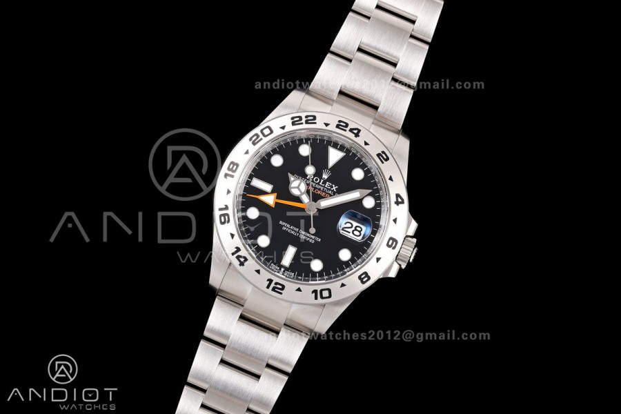 Explorer II 42mm 226570 904L SS Clean Plus 1:1 Best Edition Black Dial on Bracelet JH3285-2 (Free Sprung)