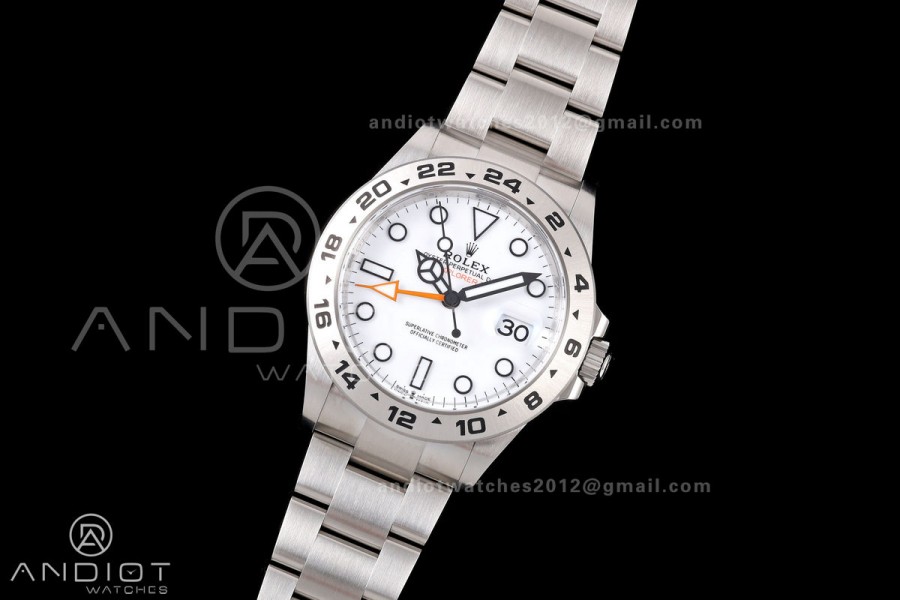Explorer II 42mm 226570 904L SS Clean Plus 1:1 Best Edition White Dial on Bracelet JH3285-2