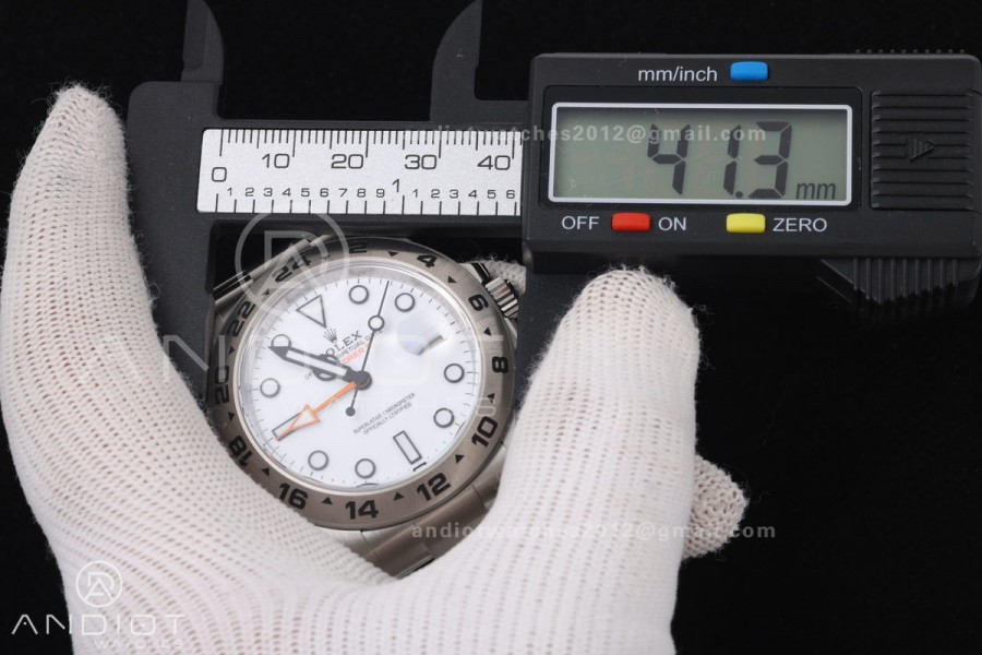 Explorer II 42mm 226570 904L SS Clean Plus 1:1 Best Edition White Dial on Bracelet JH3285-2