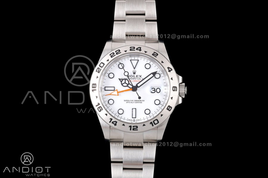 Explorer II 42mm 226570 904L SS Clean Plus 1:1 Best Edition White Dial on Bracelet JH3285-2