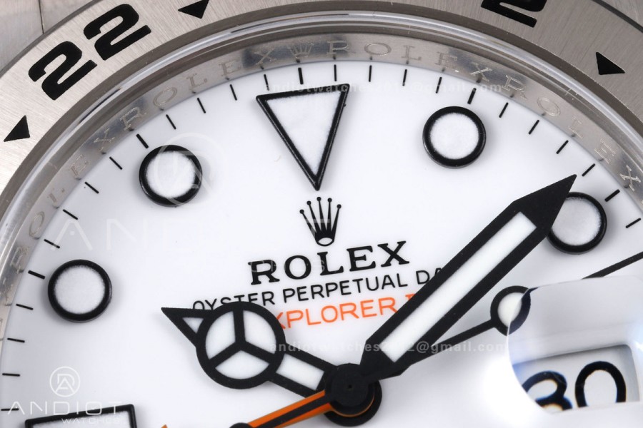 Explorer II 42mm 226570 904L SS Clean Plus 1:1 Best Edition White Dial on Bracelet JH3285-2