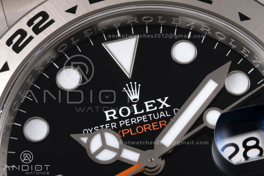 Explorer II 42mm 226570 904L SS Clean Plus 1:1 Best Edition Black Dial on Bracelet JH3285-2