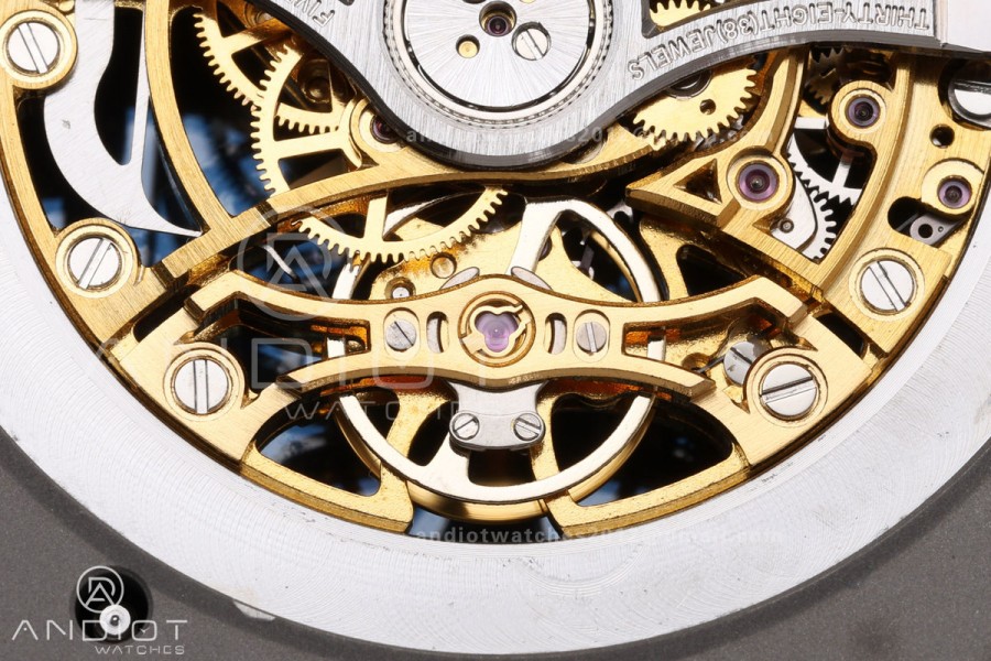Royal Oak 41mm Openworked 15407 SS DDF 1:1 Best Edition YG Dial on SS Bracelet SA3132 Double Balance Wheels