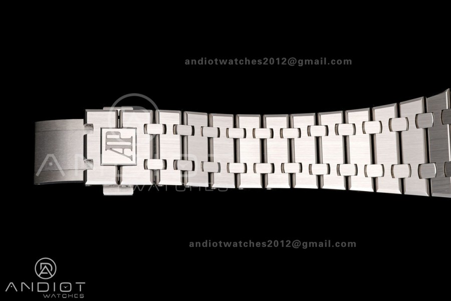 Royal Oak 41mm Openworked 15407 SS DDF 1:1 Best Edition YG Dial on SS Bracelet SA3132 Double Balance Wheels