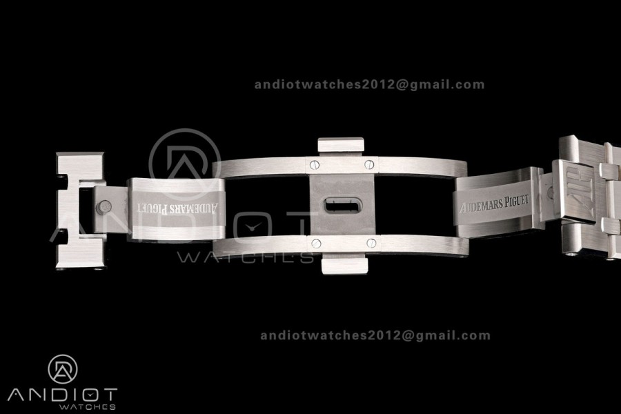 Royal Oak 41mm Openworked 15407 SS DDF 1:1 Best Edition YG Dial on SS Bracelet SA3132 Double Balance Wheels
