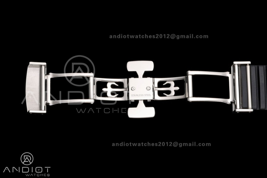 Aquanaut 5968 SS DDF 1:1 Best Edition Gray Dial on Black Rubber Strap A520
