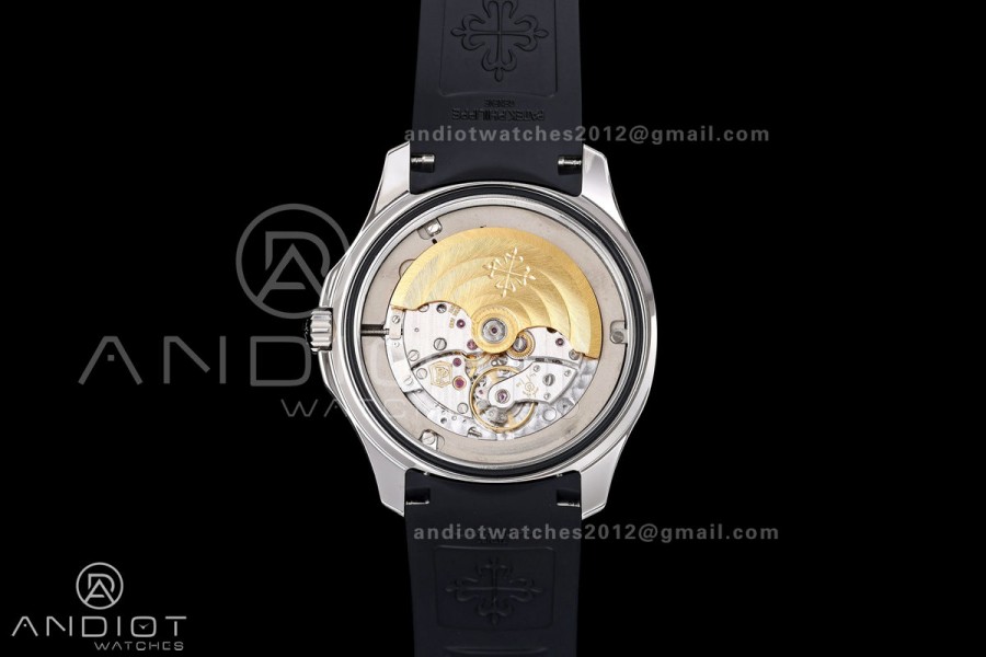 Aquanaut 5167 SS DDF 1:1 Best Edition Gray Dial on Black Rubber Strap DBP330 Super Clone