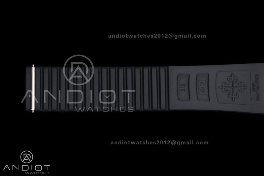 Aquanaut 5167 SS DDF 1:1 Best Edition Gray Dial on Black Rubber Strap DBP330 Super Clone