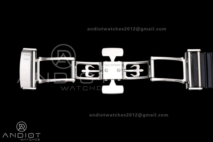 Aquanaut 5167 SS DDF 1:1 Best Edition Gray Dial on Black Rubber Strap DBP330 Super Clone