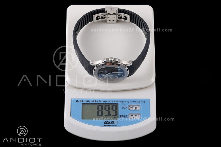 Aquanaut 5167 SS DDF 1:1 Best Edition Gray Dial on Black Rubber Strap DBP330 Super Clone