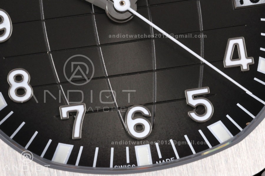 Aquanaut 5167 SS DDF 1:1 Best Edition Gray Dial on Black Rubber Strap DBP330 Super Clone