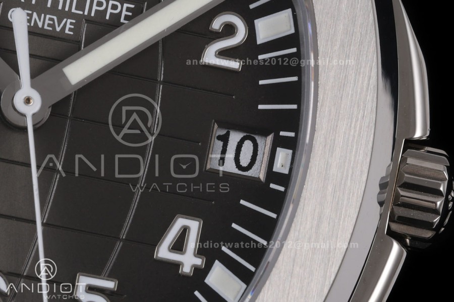 Aquanaut 5167 SS DDF 1:1 Best Edition Gray Dial on Black Rubber Strap DBP330 Super Clone