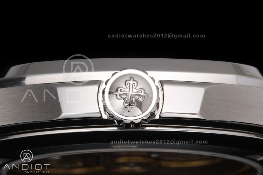 Aquanaut 5167 SS DDF 1:1 Best Edition Gray Dial on Black Rubber Strap DBP330 Super Clone