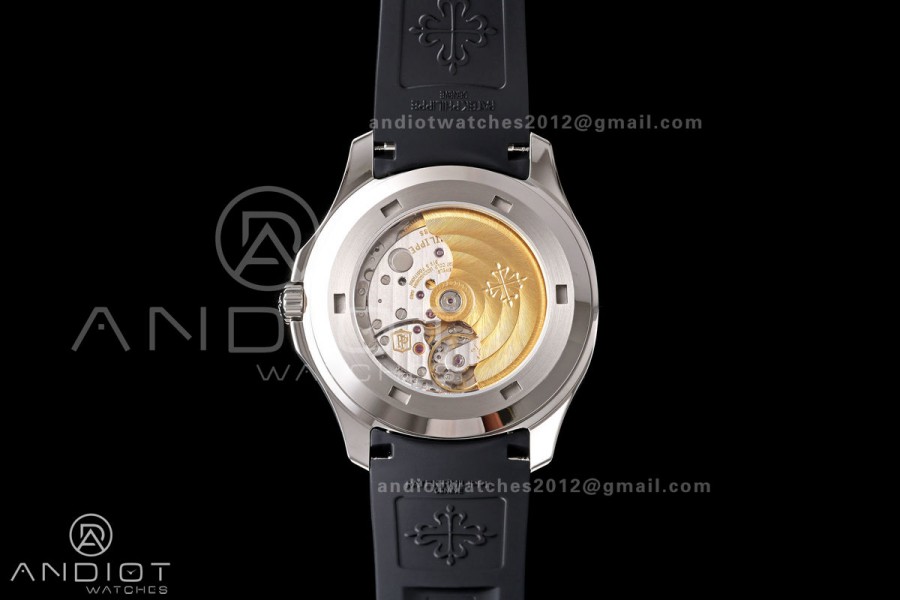 Aquanaut 5167 SS DDF 1:1 Best Edition Gray Dial on Black Rubber Strap DBP330 Super Clone