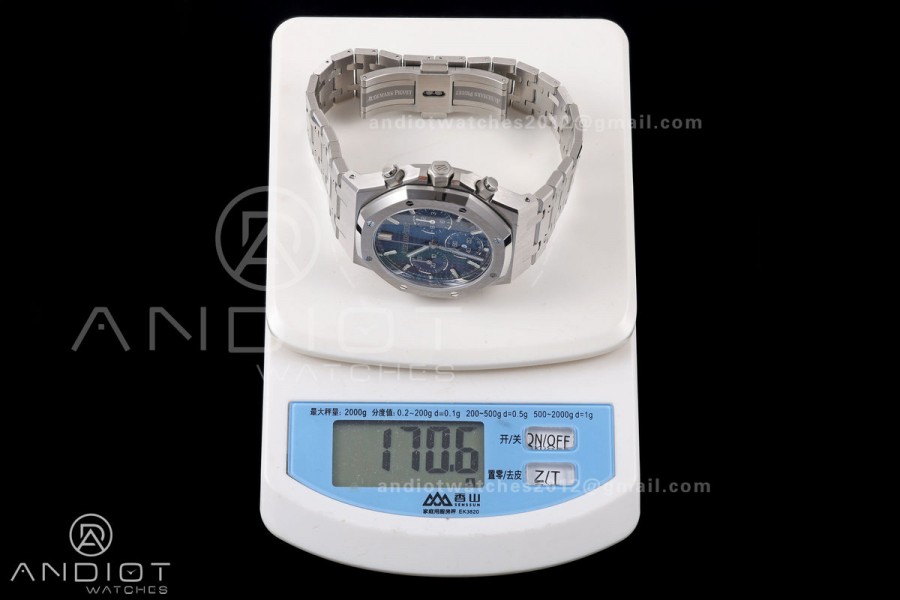 Royal Oak Chrono 26240 SS DDF 1:1 Best Edition Blue Dial on SS Bracelet DD4401 Super Clone Free Sprung V3