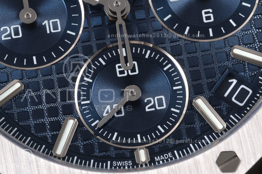 Royal Oak Chrono 26240 SS DDF 1:1 Best Edition Blue Dial on SS Bracelet DD4401 Super Clone Free Sprung V3