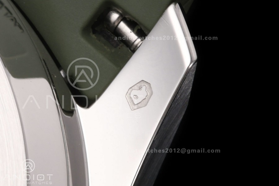 Aquanaut 5968 SS DDF 1:1 Best Edition Green Dial on Green Rubber Strap A520