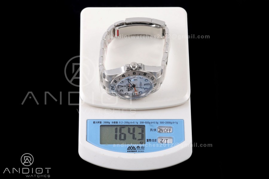 Explorer II 42mm 226570 904L SS Gold Maker 1:1 Best Edition White Dial on Bracelet JH3285-2 (Free Sprung)