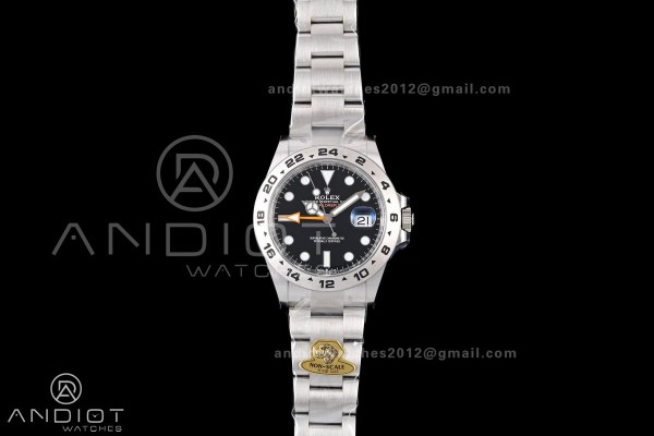 Explorer II 42mm 226570 904L SS Gold Maker 1:1 Best Edition Black Dial on Bracelet JH3285-2 (Free Sprung)