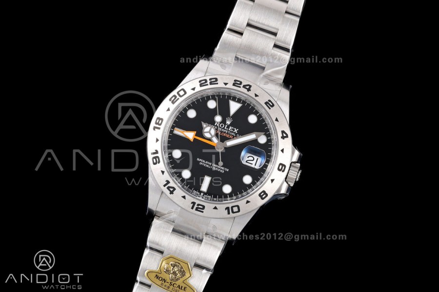 Explorer II 42mm 226570 904L SS Gold Maker 1:1 Best Edition Black Dial on Bracelet JH3285-2 (Free Sprung)
